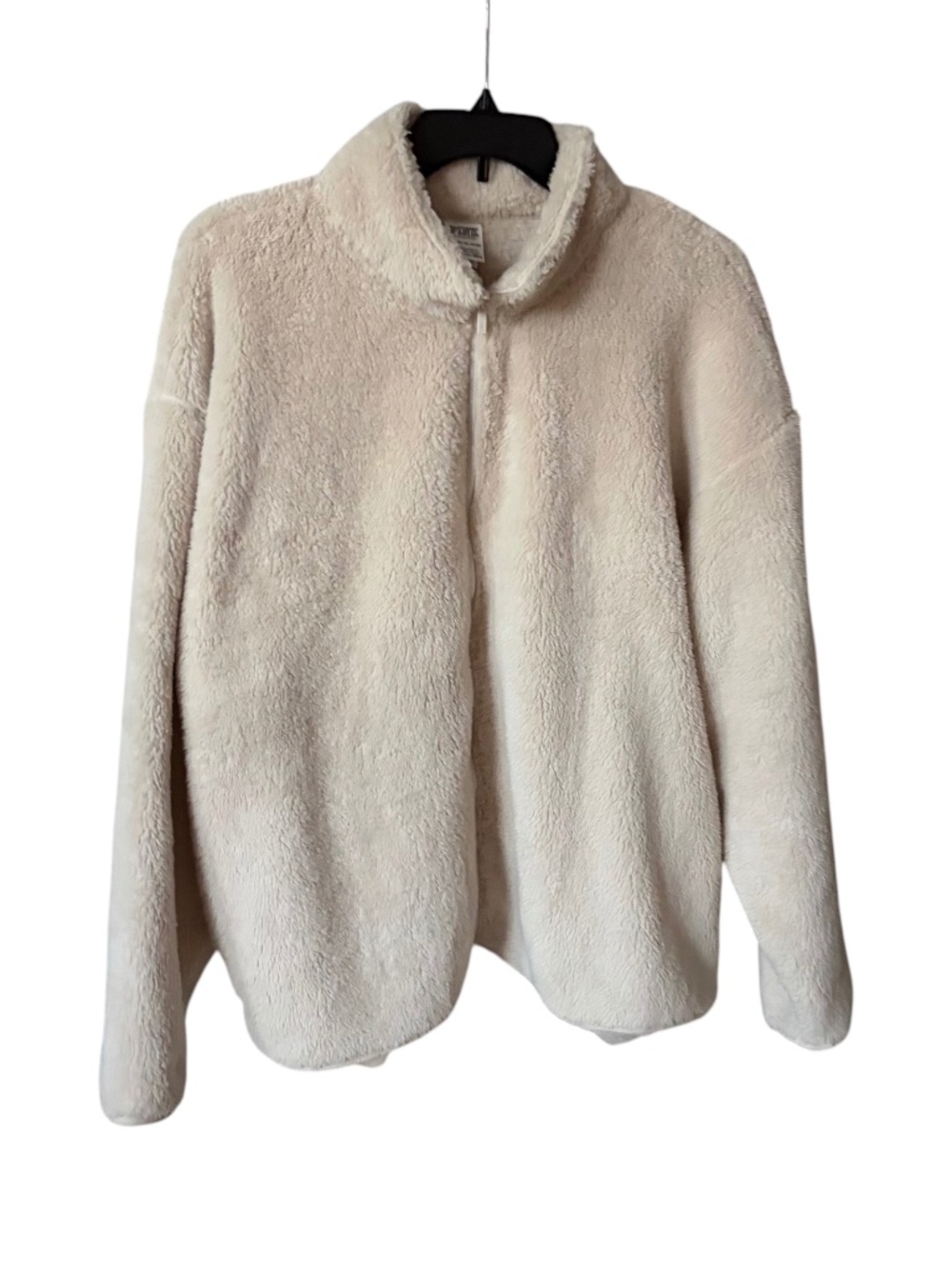 Victoria's Secret VS PINK Tan Teddy Sherpa Fleece Full Zip Up Jacket
